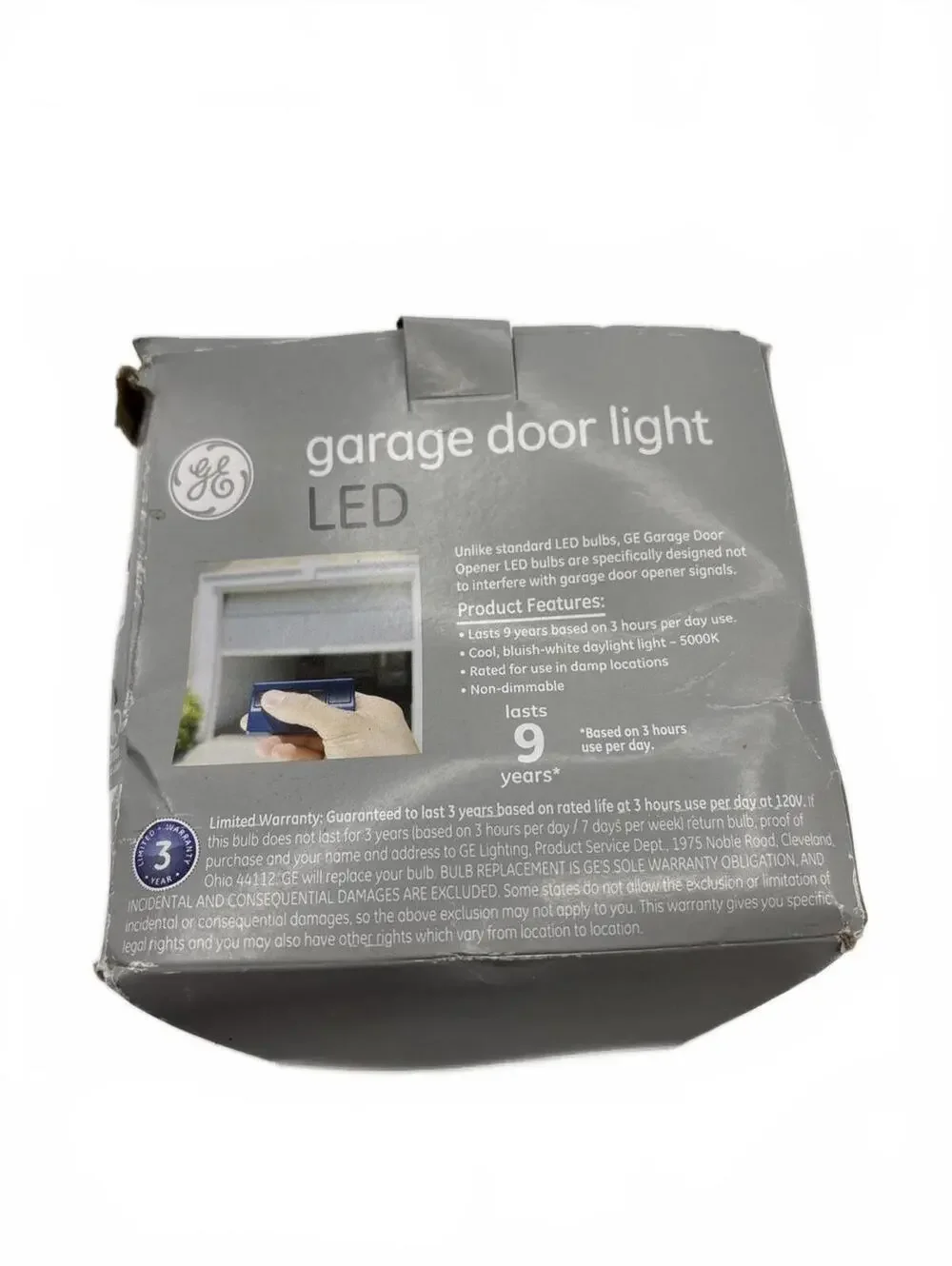 Garage Door Light GE LED 100 watts A19 E26 Medium Base Set of 2 in box